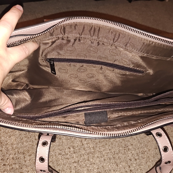 Dusty Purple Faux Leather Laptop Tote Bag - Picture 9 of 10